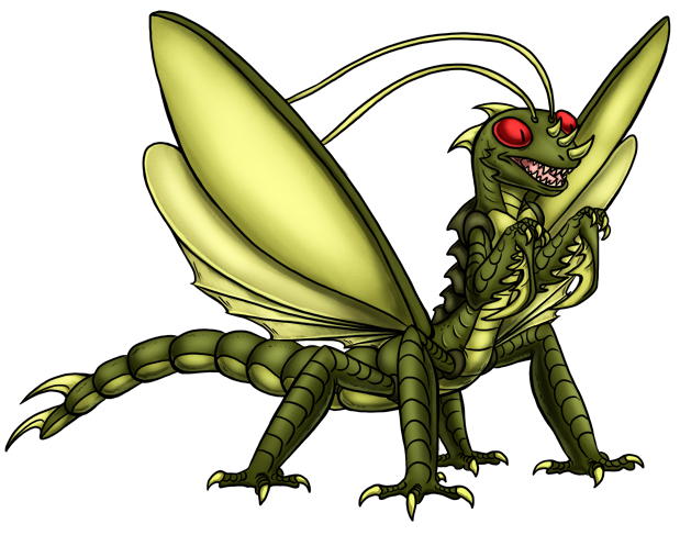 Mantiserpent is one of the oldest Kreature designs, and one of my personal favourites; I have an inordinate fondness for praying mantises. It used to have a more saurian appearence but I redesigned it to give it a 50/50 blend of insectoid and reptilian features. The new version is MUCH cooler looking. Mantiserpent01