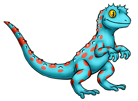 Normally I use a character's combat style to decide what sort of Kreatures to give them, but since Dennis is a generalist I couldn't do that. I still wanted to tie them all together somehow, so I gave his Kreatures a reptile/amphibian visual motif. Henry01