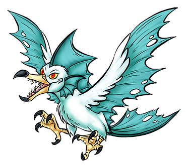 I like seagulls, I think they have alot of character. Scraggull's design draws influence not just from gulls and fish, but also the Ichthyornis, a prehistoric toothed bird. scraggull01