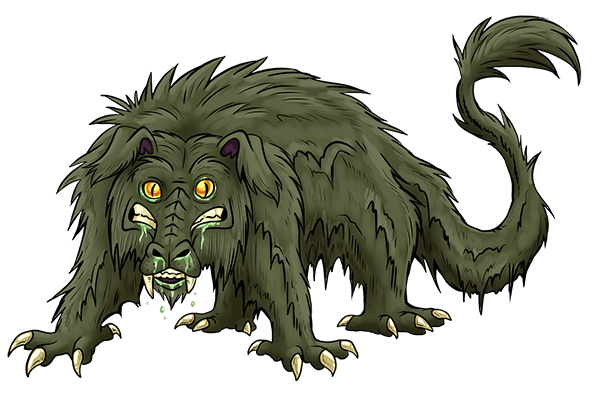 Just a gross shaggy beast I drew. The world needs more gross mammalian monsters.